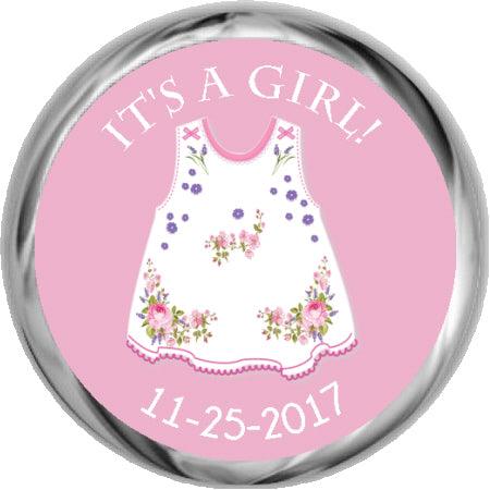 Bun In The Oven Stickers - Baby Girl Shower Kisses