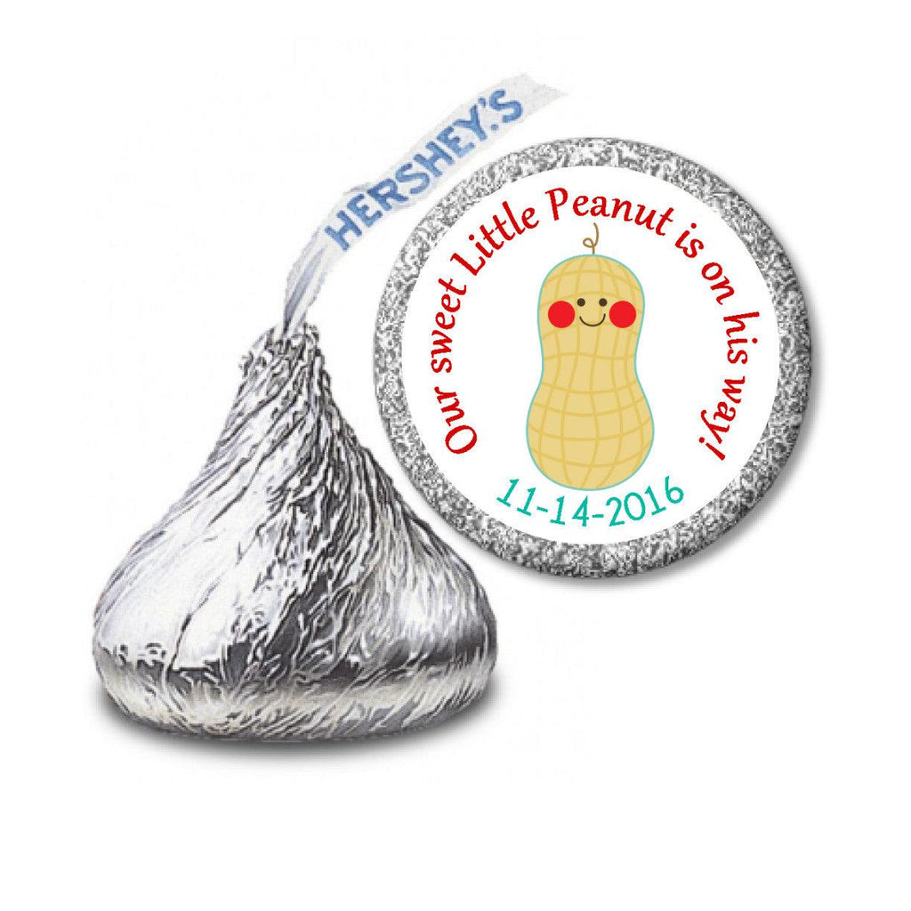 Little Peanut Stickers - Baby Boy Kisses Candy (#HKS28) - StorkBabyGiftBaskets - 2