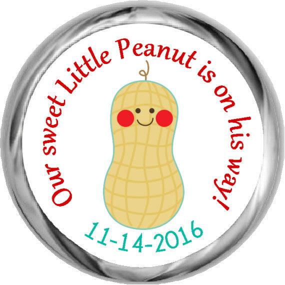 Little Peanut Stickers - Baby Boy Kisses Candy (#HKS28) - StorkBabyGiftBaskets - 1