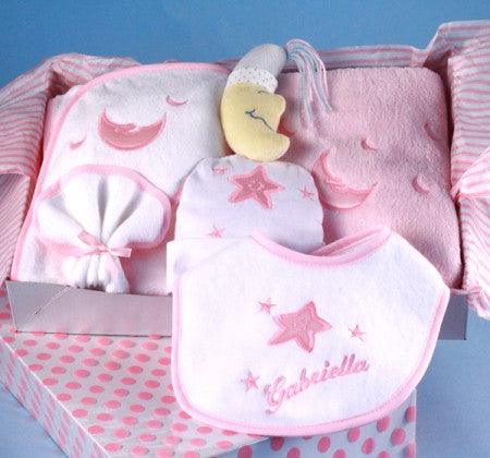 Moon & Stars Newborn Girl Baby Gift Box