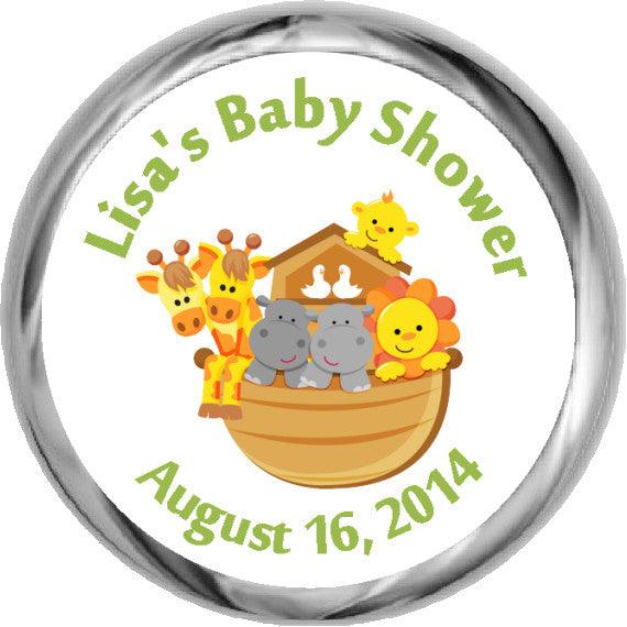 Noah's Ark Stickers - Hershey's Kisses Labels (#HKS16) - StorkBabyGiftBaskets - 1