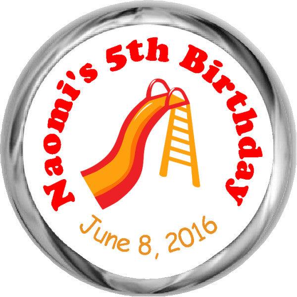 Park Slide Sticker - Personalized HERSHEY KISS FAVOR (#HKS334) - StorkBabyGiftBaskets
