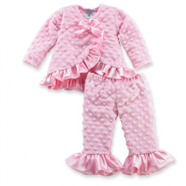 Pink Minky Kimono Set by Mudpie - Stork Baby Gift Baskets ...