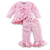 Pink Minky Kimono Set by Mudpie (#SBGB21) - StorkBabyGiftBaskets