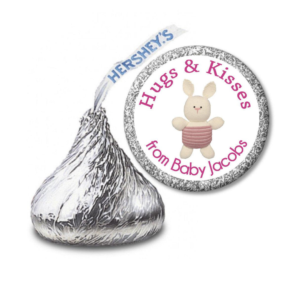 Plush Pink Bunny Sticker For Baby Girl Shower  (#HKS37) - StorkBabyGiftBaskets - 2