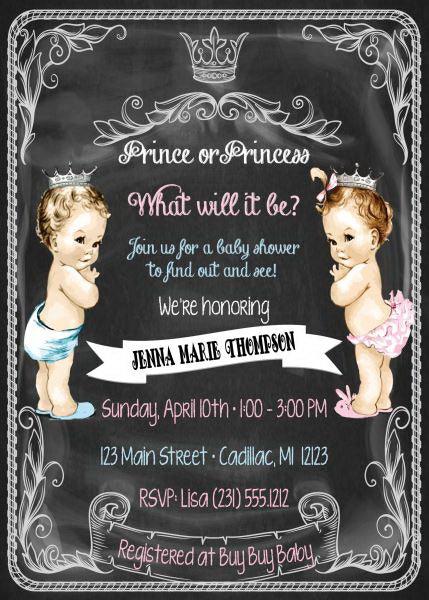 Prince or Princess? Gender Reveal Invitations 