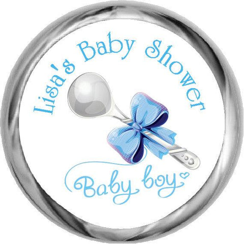 Blue Rocket Stickers - Personalized HERSHEY KISSES Candy