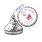 Baby Girl Silver Spoon Stickers - HERSHEY'S Kisses Candy (#HKS03) - StorkBabyGiftBaskets - 2