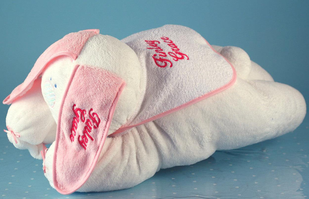 Snuggle Bunny Unique Baby Blanket  (#BGC20) - Stork Baby Gift Baskets - 2