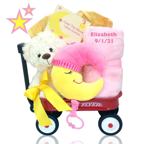 Moon & Stars Baby Gift Box Pink - SKU: BGC27