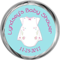 Tickled Pink Girl Baby Shower Kisses Sticker