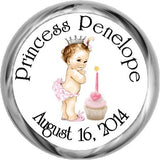 Vintage Princess 1st Birthday - Personalized Candy KISSES
